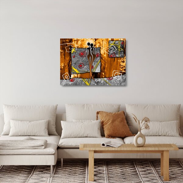 Obraz na szkle starożytnego obrazu (70x50 cm)