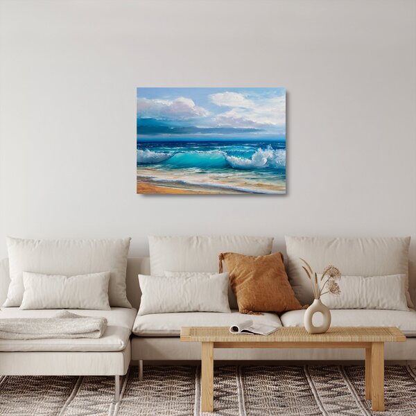 Obraz na szkle - Fale morskie (70x50 cm)