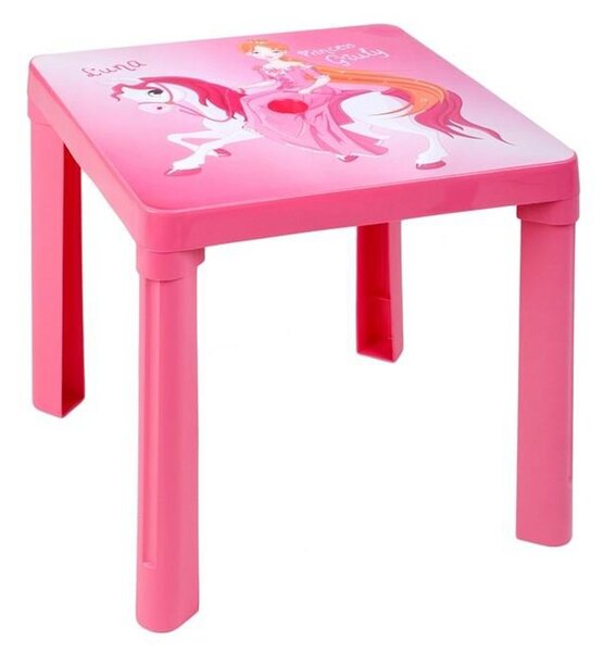 Dziecięcy plastikowy stolik różowy