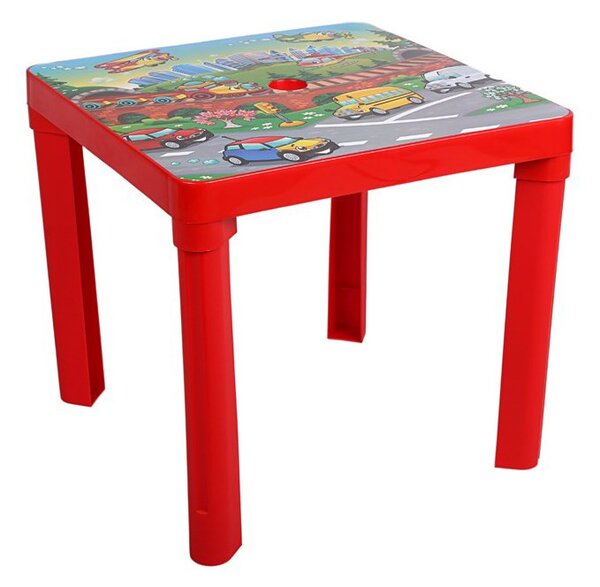 Dziecięcy plastikowy stolik czerwony