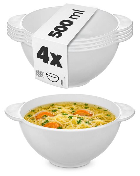 Bulionówka Fraccia 500ml biała 4 szt