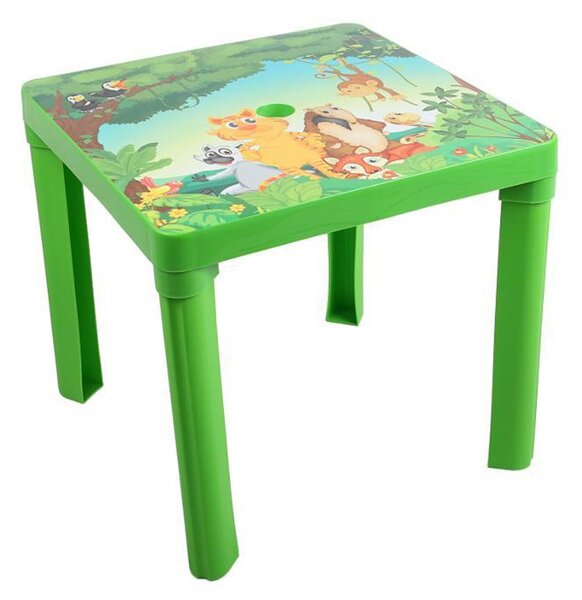 Dziecięcy plastikowy stolik zielony