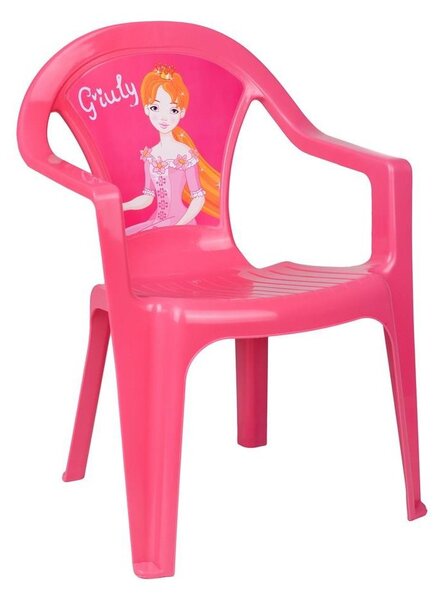 Dziecięce plastikowe krzesełko różowe Giuly