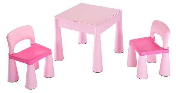Zestaw krzesełek i stolika NEW BABY różowy