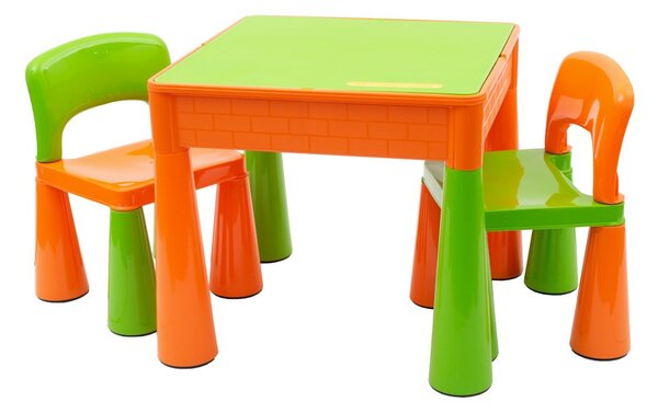 Zestaw krzesełek i stolika NEW BABY pomarańczowy