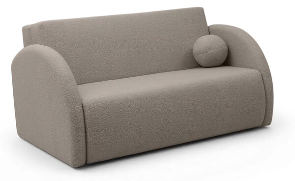 Sofa rozkładana Nubi trzyosobowa 140 cm z pojemnikiem - beżowa boucle Quelle 16