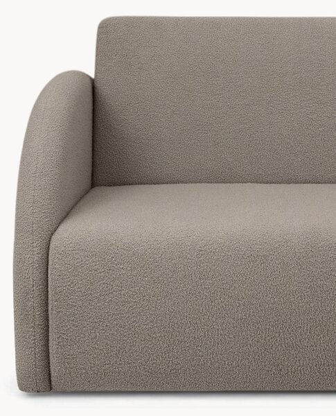 Sofa rozkładana Nubi trzyosobowa 140 cm z pojemnikiem - beżowa boucle Quelle 16