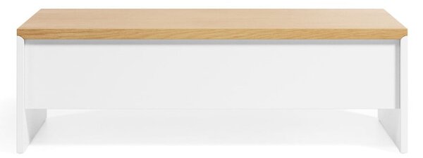 Biały stolik w dekorze dębu 60x110 cm Abilen – Kave Home