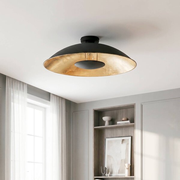 Lampa sufitowa Emilienne Lindby, możliwość ściemniania, czarny, salon / jadalnia, metal, nowoczesny