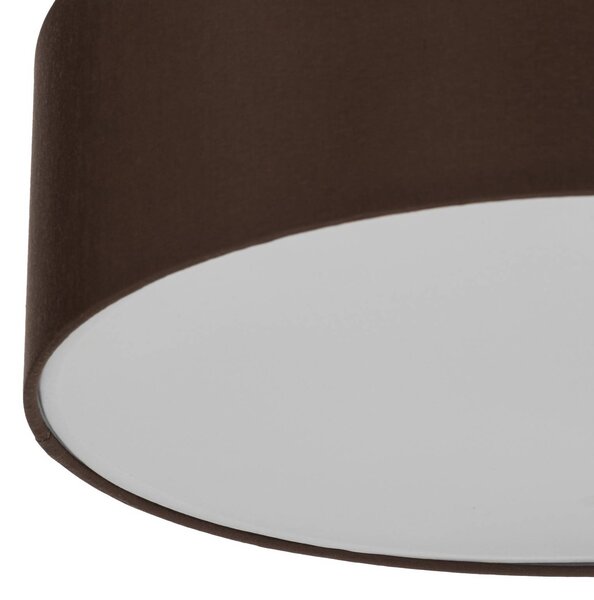 Lampa sufitowa Sebatin Lindby, możliwość ściemniania, brązowy / rdzawy, sypialnia, tkanina / materiał / jedwab, nowoczesny