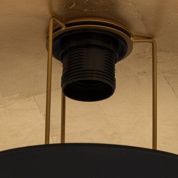 Lampa sufitowa Emilienne Lindby, możliwość ściemniania, czarny, salon / jadalnia, metal, nowoczesny