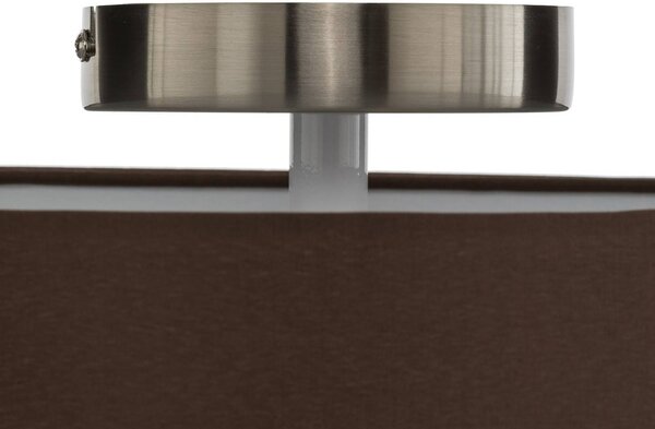 Lampa sufitowa Sebatin Lindby, możliwość ściemniania, brązowy / rdzawy, sypialnia, tkanina / materiał / jedwab, nowoczesny