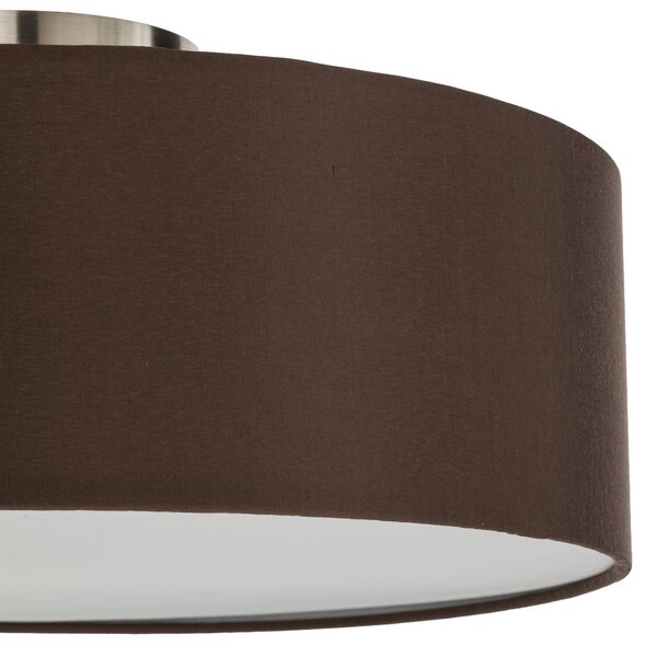 Lampa sufitowa Sebatin Lindby, możliwość ściemniania, brązowy / rdzawy, sypialnia, tkanina / materiał / jedwab, nowoczesny
