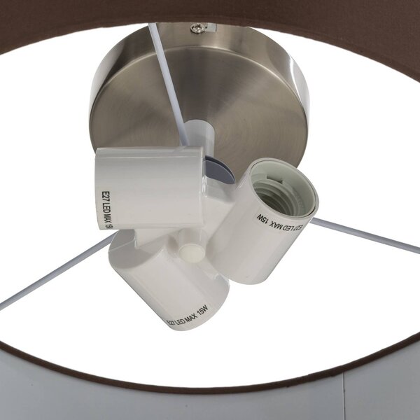 Lampa sufitowa Sebatin Lindby, możliwość ściemniania, brązowy / rdzawy, sypialnia, tkanina / materiał / jedwab, nowoczesny