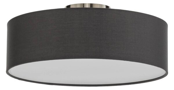 Lampa sufitowa Sebatin Lindby, możliwość ściemniania, aluminiowy / szary / cynkowy, sypialnia, tkanina / materiał / jedwab, nowoczesny