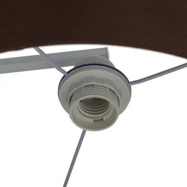 Lampa sufitowa Laurenz Lindby, możliwość ściemniania, aluminiowy / szary / cynkowy, salon / jadalnia, tkanina / materiał / jedwab, nowoczesny