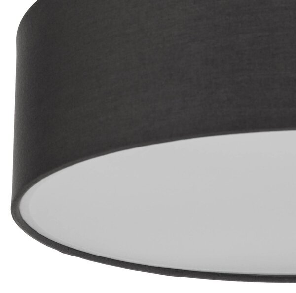 Lampa sufitowa Sebatin Lindby, możliwość ściemniania, aluminiowy / szary / cynkowy, sypialnia, tkanina / materiał / jedwab, nowoczesny