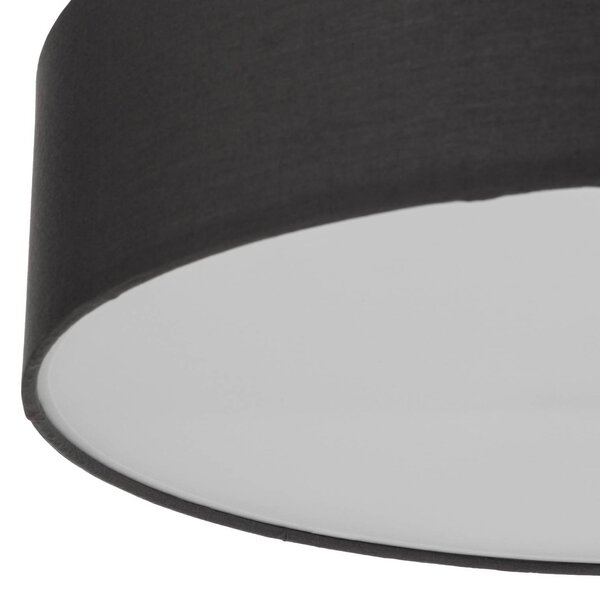 Lampa sufitowa Sebatin Lindby, możliwość ściemniania, aluminiowy / szary / cynkowy, sypialnia, tkanina / materiał / jedwab, nowoczesny