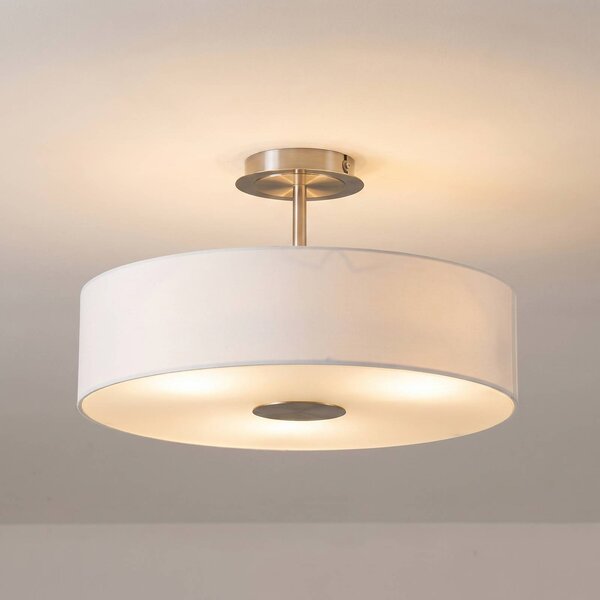 Lampa sufitowa Josia Lindby, możliwość ściemniania, biały / opal, przedpokój, tkanina / materiał / jedwab, nowoczesny