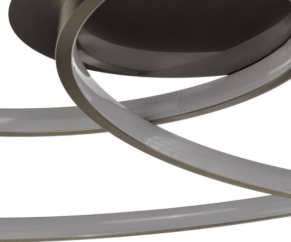 Lampa sufitowa LED Joline Lindby, możliwość ściemniania, aluminiowy / szary / cynkowy, salon / jadalnia, metal, nowoczesny