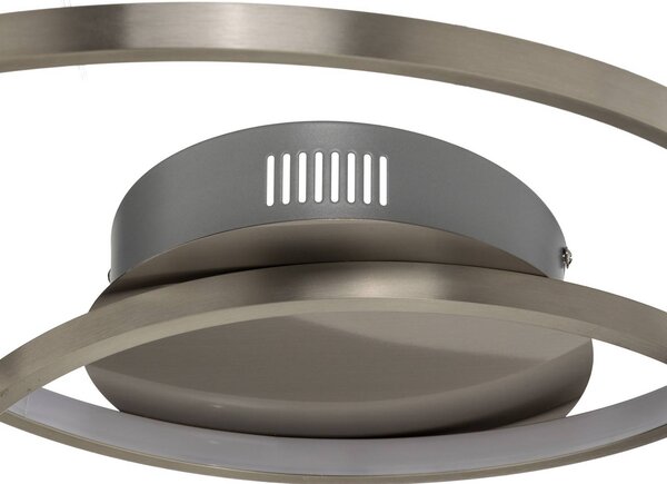 Lampa sufitowa LED Joline Lindby, możliwość ściemniania, aluminiowy / szary / cynkowy, salon / jadalnia, metal, nowoczesny