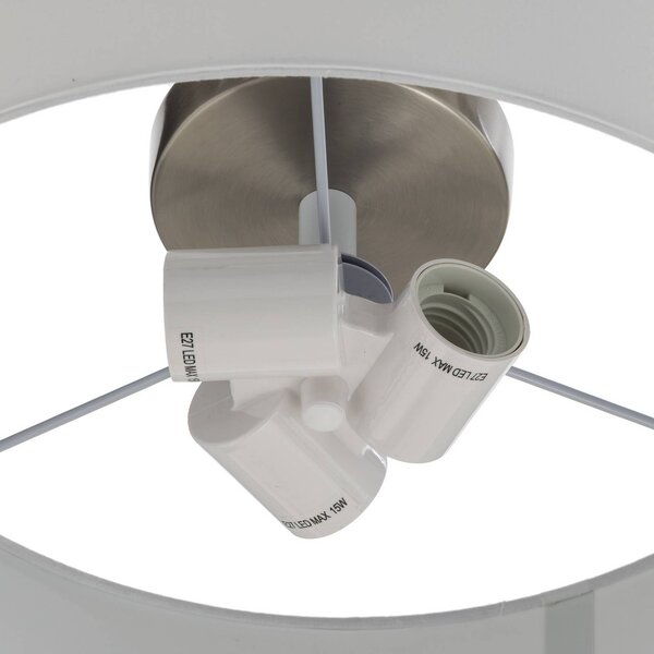 Lampa sufitowa Sebatin Lindby, możliwość ściemniania, kremowy / amber, sypialnia, tkanina / materiał / jedwab, nowoczesny