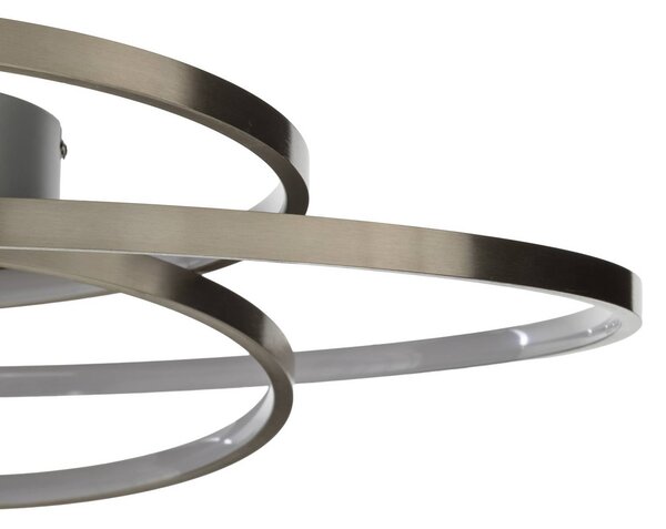 Lampa sufitowa LED Joline Lindby, możliwość ściemniania, aluminiowy / szary / cynkowy, salon / jadalnia, metal, nowoczesny