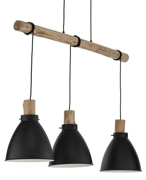Lampa wisząca Trebale Lindby, możliwość ściemniania, czarny, salon / jadalnia, metal, skandynawski