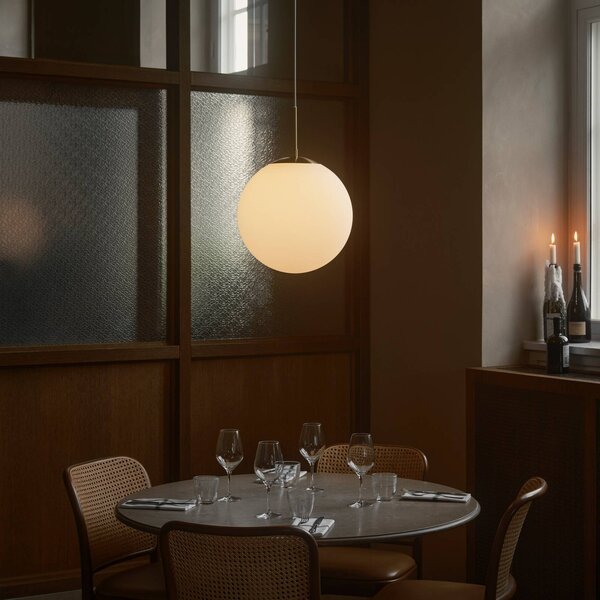 Nordlux Lampa wisząca szklana Grant, możliwość ściemniania, biały / opal, salon / jadalnia, szkło