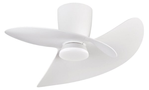 Wentylator sufitowy LED Ona, biały, DC, cichy, CCT, 70 cm – Mantra Mantra Iluminación, Ona, ściemnialny, biały, salon, metal, nowoczesny