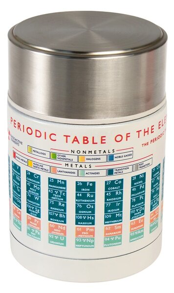 Termos na jedzenie dla dzieci w kremowo-srebrnym kolorze 450 ml Periodic Table – Rex London