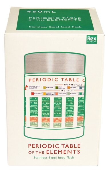 Termos na jedzenie dla dzieci w kremowo-srebrnym kolorze 450 ml Periodic Table – Rex London