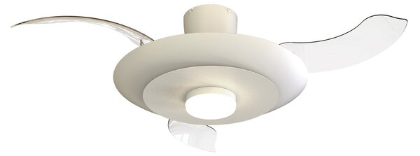 Wentylator sufitowy LED Kyoto, biały, DC, cichy, CCT, 106 cm – Mantra Mantra Iluminación, Kyoto, ściemnialny, biały, salon, metal, nowoczesny