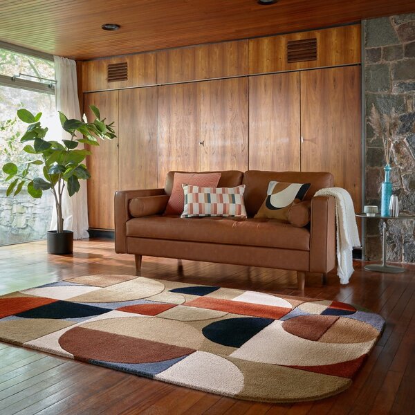 Wełniany dywan tkany ręcznie w kolorze terakoty 120x170 cm Mia Arch – Flair Rugs