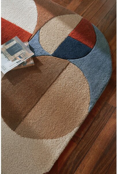 Wełniany dywan tkany ręcznie w kolorze terakoty 120x170 cm Mia Arch – Flair Rugs