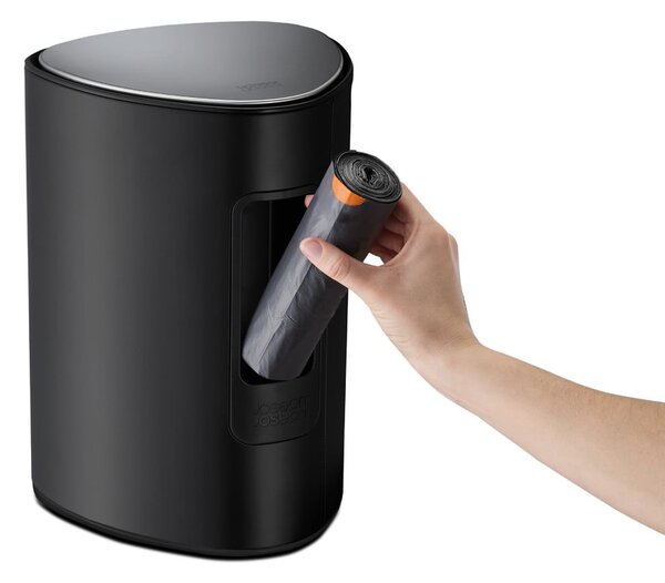 Stalowy kosz na śmieci z pedałem w kolorze matowej czerni 5 l EasyStore Luxe – Joseph Joseph