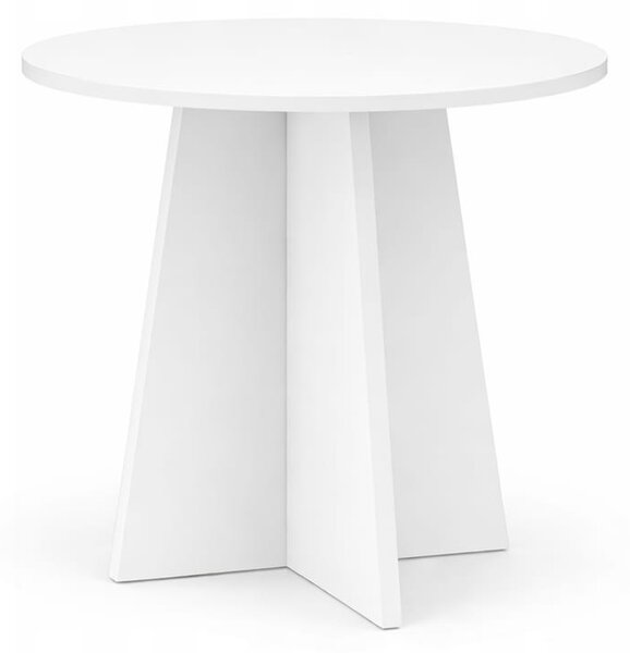 Stolik okolicznościowy okrągły płyta 50 cm Biały Alaska PROMOCJA I ArtDHome