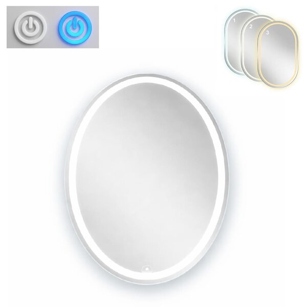 Lustro ELIPSA 50 × 70 cm – owalne podświetlane LED | ArtD Home