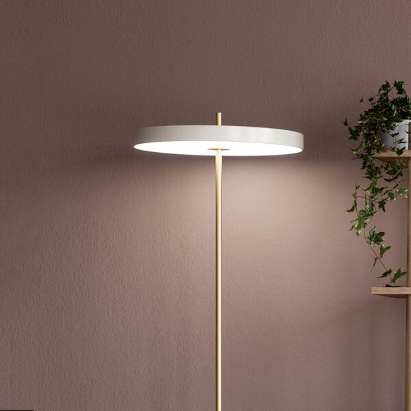 Lampa Podłogowa UMAGE, Asteria Floor, ściemnialny, biały, salon, metal, design