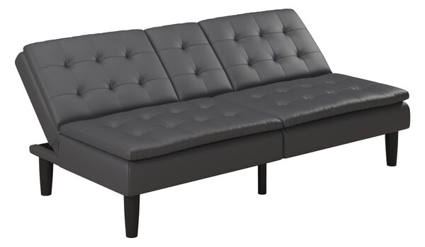 Szara rozkładana sofa z imitacji skóry 191 cm Maine – Støraa