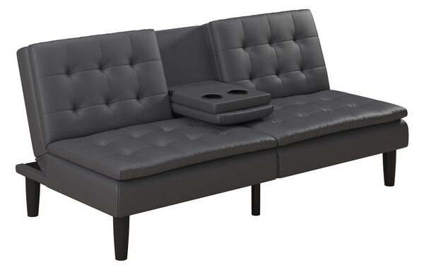 Szara rozkładana sofa z imitacji skóry 191 cm Maine – Støraa