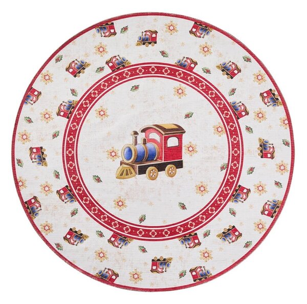 Czerwony okrągły dywan ze świątecznym motywem ø 160 cm Toy's Delight Train – Villeroy&Boch
