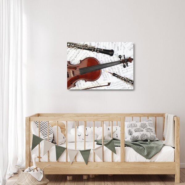 Obraz na szkle - Instrumenty muzyczne (70x50 cm)