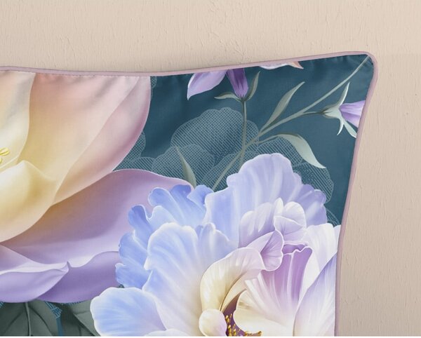 Niebieska pościel dwuosobowa z satyny bawełnianej 200x220 cm Mirery – Descanso