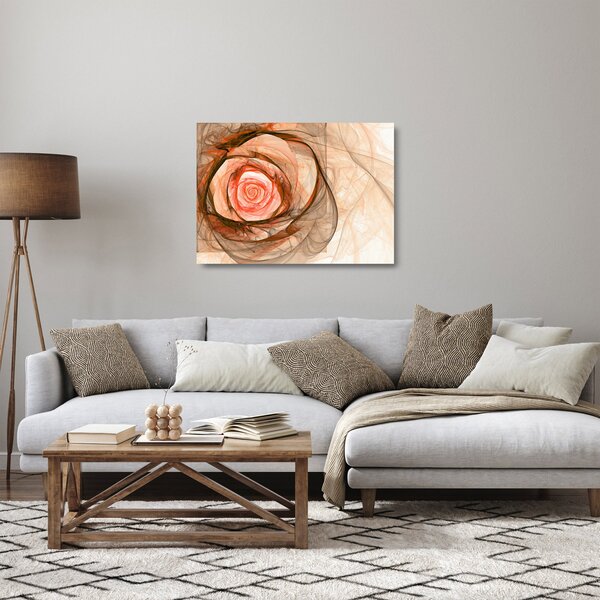 Obraz na szkle - Róża w artystycznym duchu (70x50 cm)