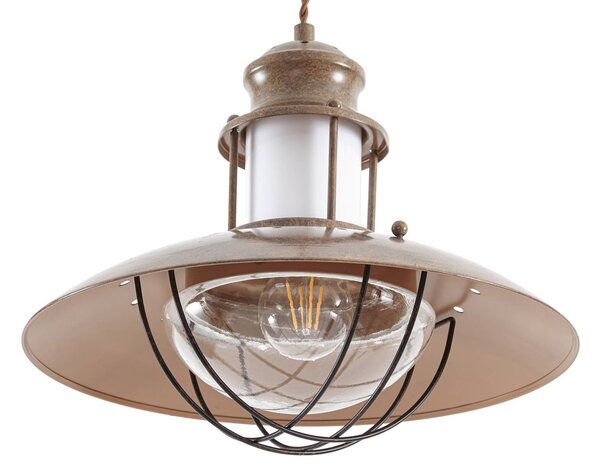 Lampa wisząca Louisanne Lindby, możliwość ściemniania, brązowy / rdzawy, przedpokój, metal, morski