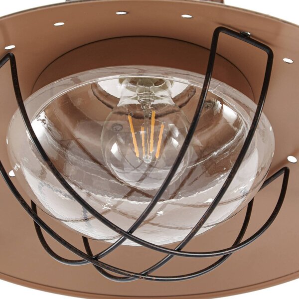 Lampa wisząca Louisanne Lindby, możliwość ściemniania, brązowy / rdzawy, przedpokój, metal, morski