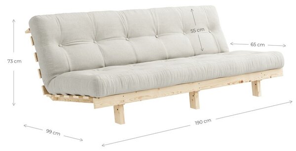 Sofa rozkładana Karup Design Lean Raw Linen