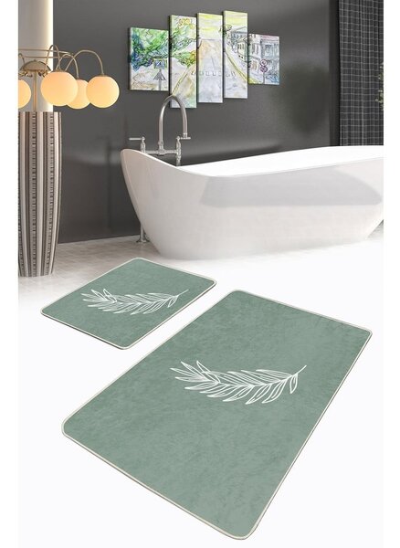 Zielone dywaniki łazienkowe zestaw 2 szt. 60x100 cm – Mila Home