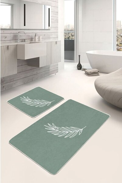 Zielone dywaniki łazienkowe zestaw 2 szt. 60x100 cm – Mila Home